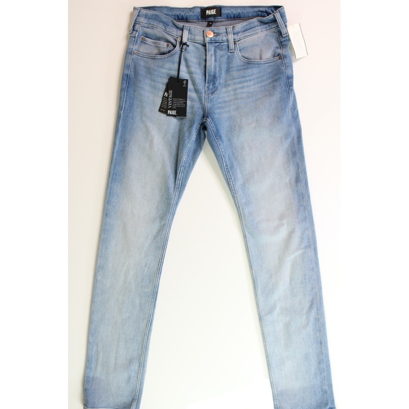 PAIGE Mens Lennox Slim Fit Jeans Size 30 Humphries Light Blue