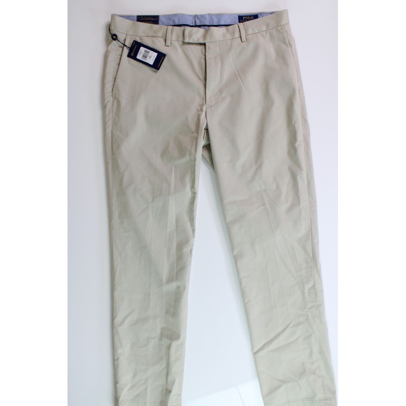 Polo Ralph Lauren Performance Stretch Straight Fit Chinos Pants 34 x 32 Beige