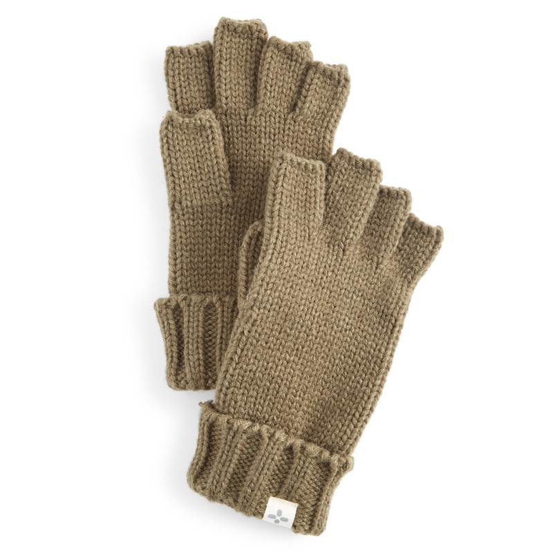 Sun + Stone Men's Fingerless Gloves  Olive Green Osfa Reg