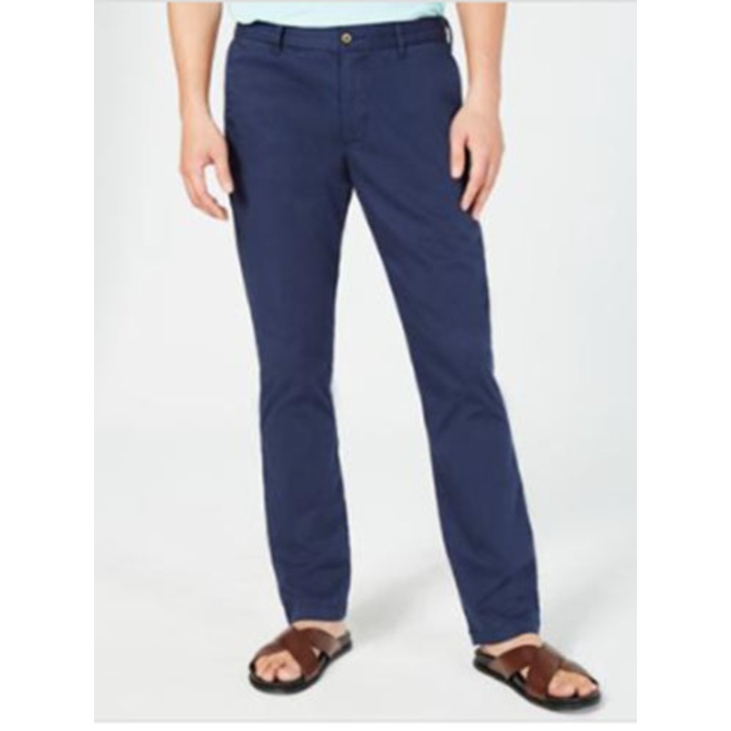 Tommy Bahama Mens Boracay Flat Front Stretch Maritime Blue Chinos 36 x 32