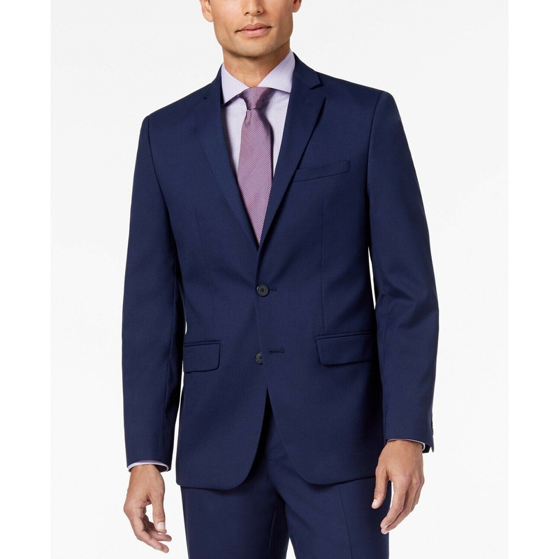 Van Heusen Flex Men's Slim-Fit Suit Jacket 44L Bright Navy Blue