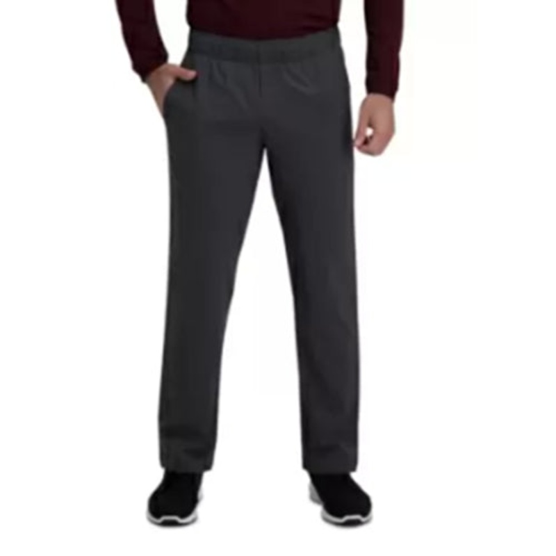 Haggar Active Series Straight Fit Flat Front Comfort Pant Mens Grey 29 x 30