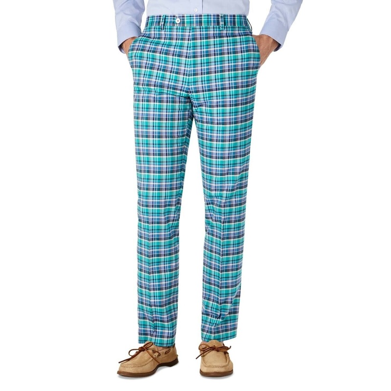 Lauren Ralph Lauren Men's Classic-Fit Madras Plaid Dress Pants 30 X 30 Green