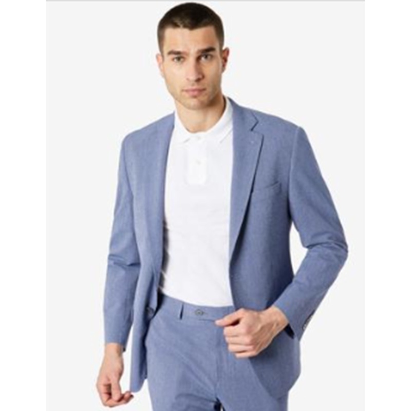 Lauren Ralph Lauren Men's Classic-Fit Seersucker Check Suit Jacket - Blue 50R