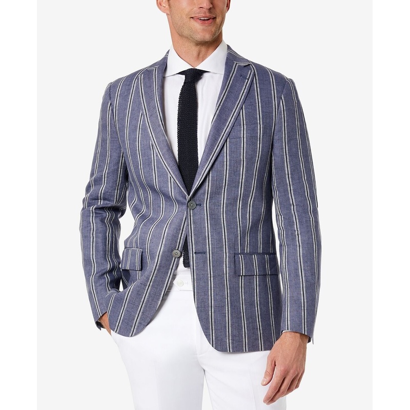 Lauren Ralph Lauren Men's Classic-Fit Ultraflex Stretch Linen Blazer 44L Denim