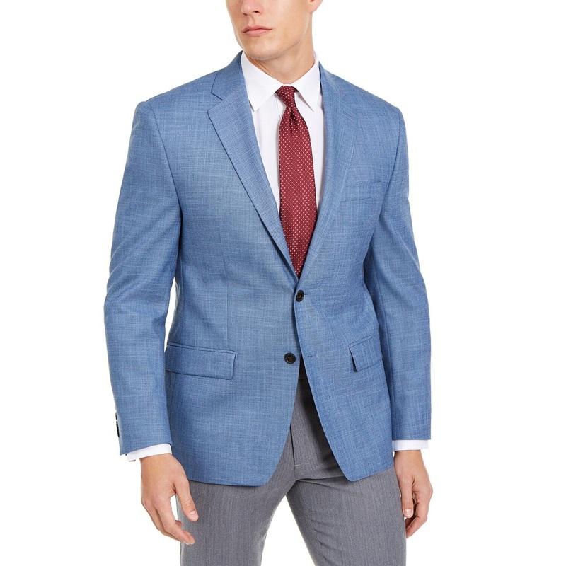 Lauren Ralph Lauren Men's Classic-Fit UltraFlex Stretch Sport Coat 40S Blue
