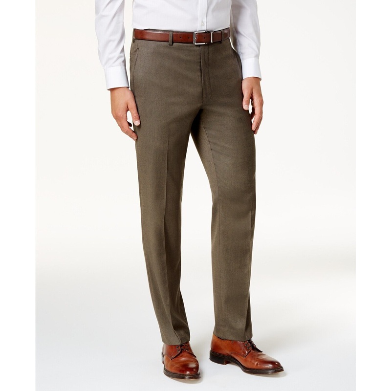 Lauren Ralph Lauren Men's Microtwill Ultraflex Dress Pants 30 X 32 Taupe