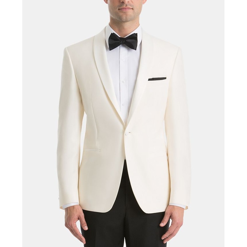 LAUREN RALPH LAUREN Men's UltraFlex Classic-Fit Dinner Jacket 43R Off White