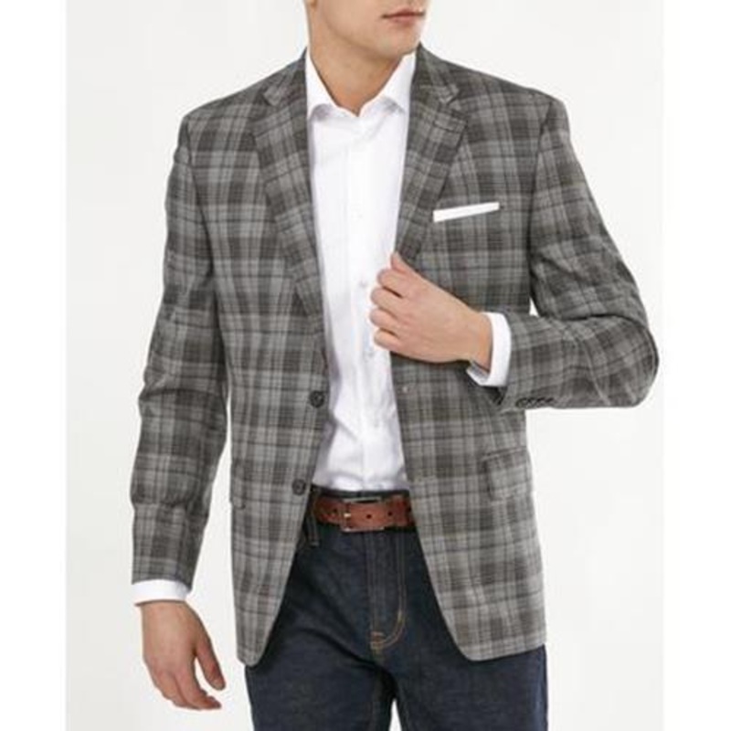 Lauren Ralph Lauren Men's UltraFlex Tan/Blue Plaid Sport Coat 38R