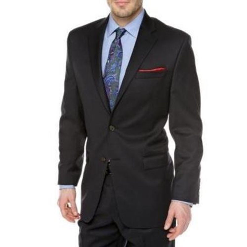 Lauren Ralph Lauren Mens Loomis Wool Two-Button Suit Jacket Navy 38R