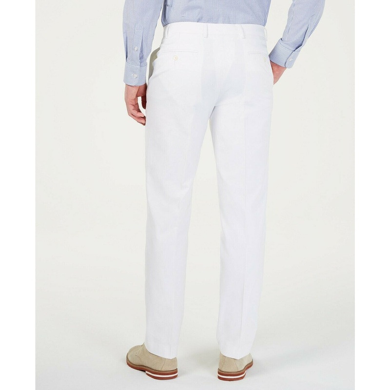 Tommy Hilfiger Mens Dress Pants 36 x 32 Modern-Fit THFlex Stretch Solid White