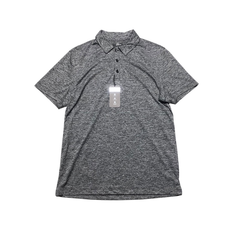 Alfani Mens Regular fit Short Sleeve Polo Shirt Small Black Stretch