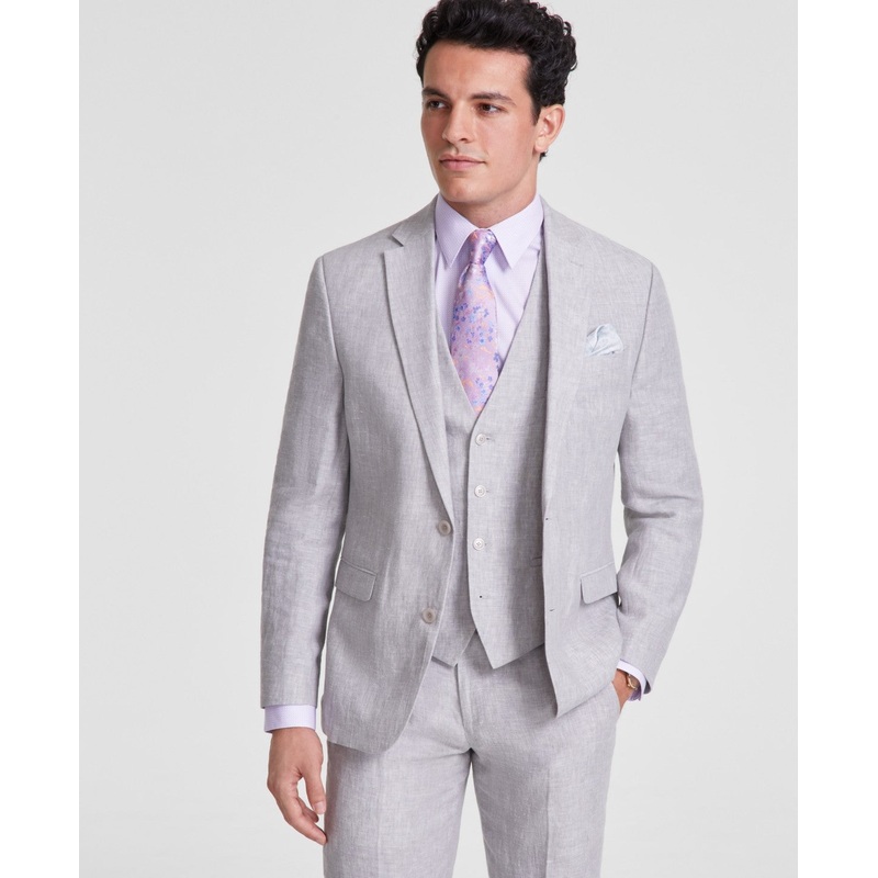 Bar Iii Mens Slim fit Suit Jacket Blazer 36 S Grey Solid