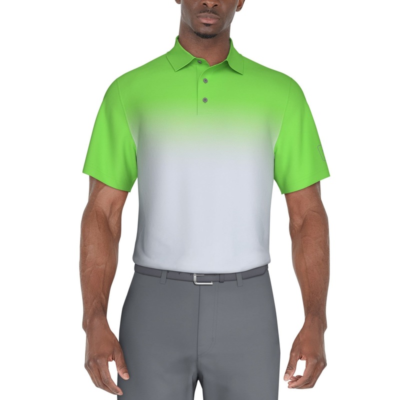 Pga Tour Men Classic fit Short Sleeve Polo Shirt Small Green Stretch