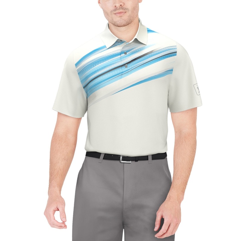 Pga Tour Men Regular fit Short Sleeve Polo Shirt White