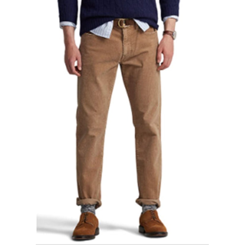Polo Ralph Lauren Mens Varick Slim Straight Corduroy Vintage Tan 42x30