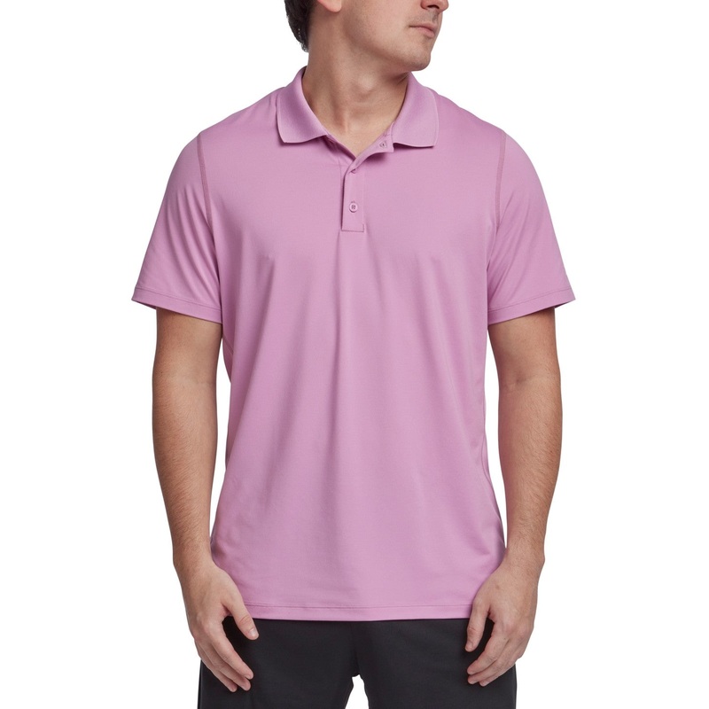 Reebok Men Regular fit Short Sleeve Polo Shirt Large Pink Solid