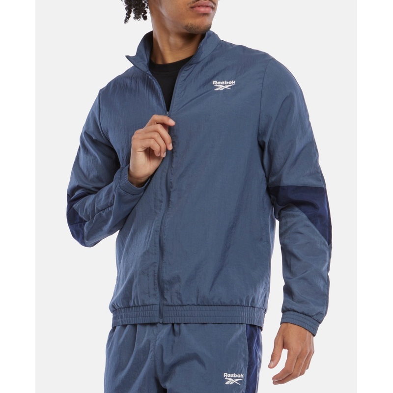 Reebok Men Regular fit Track Jacket Coat Large Blue