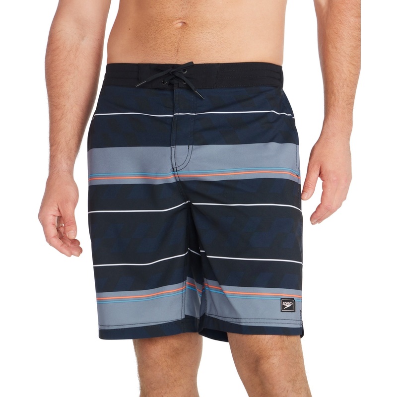 Speedo Men Regular fit Board Shorts Swimwear XXL / 8 Black Striped