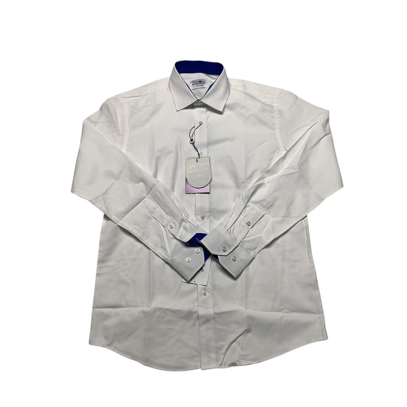 Tayion Collection Mens Regular fit Button-Up Shirt Medium 15-15.5 32-33 White