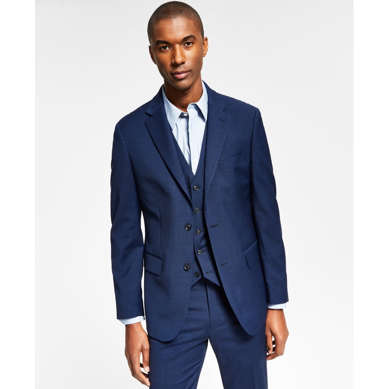 Tommy Hilfiger Mens Modern fit Suit Jacket Blazer 40 S Blue Stretch