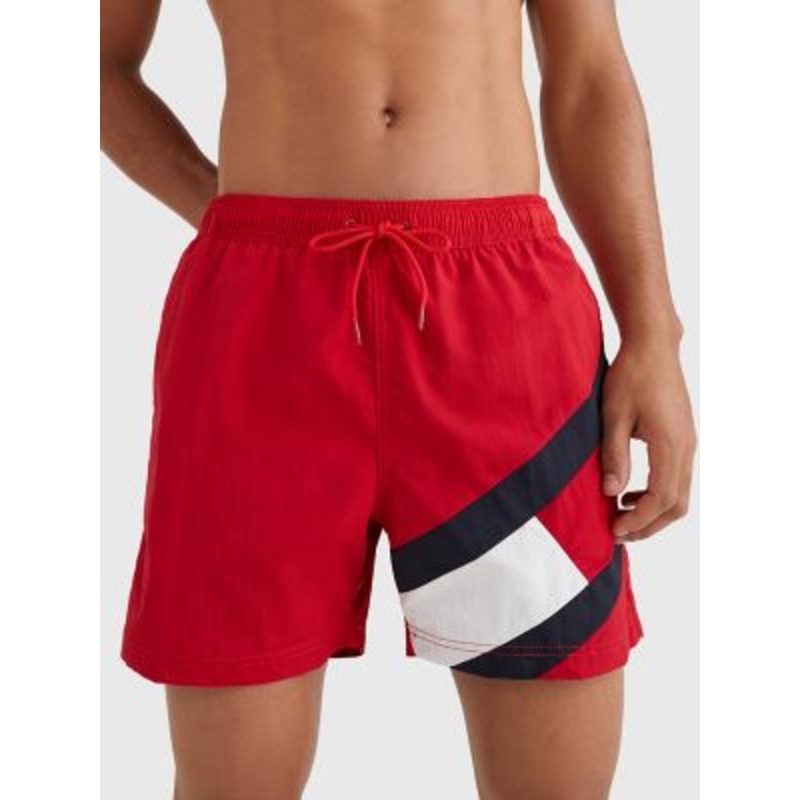 Tommy Hilfiger Mens Regular fit Swim Trunks Swimwear Small / 5 Red