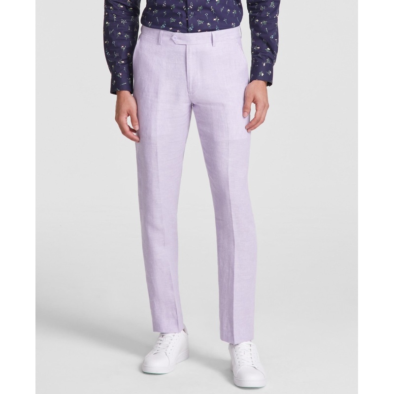 Bar Iii Men Slim fit Dress Pants 33 / 30 Purple Solid