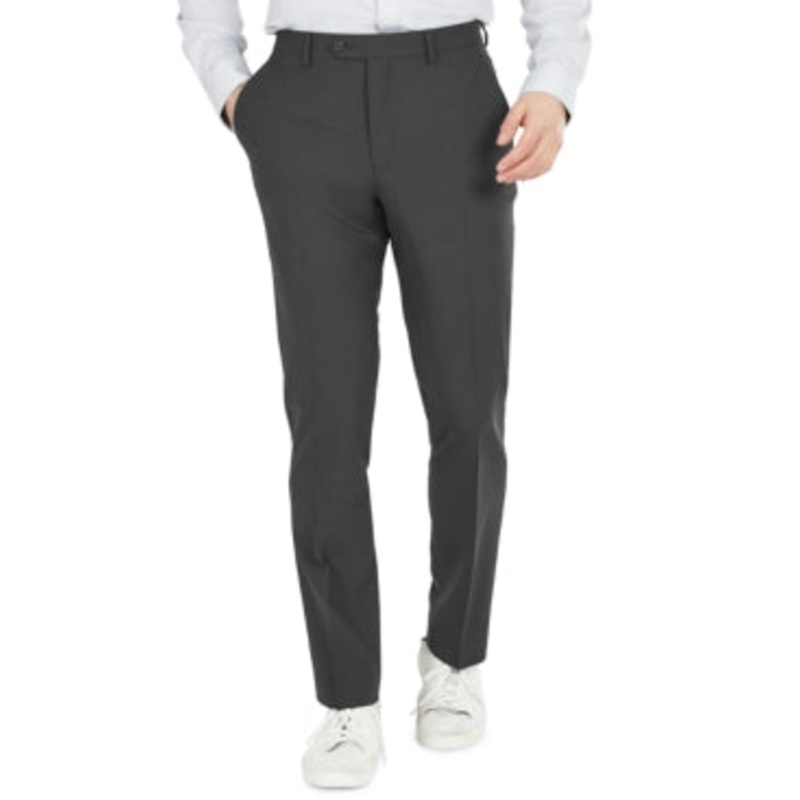 Bar Iii Men Slim fit Dress Pants 38 / 30 Grey Solid