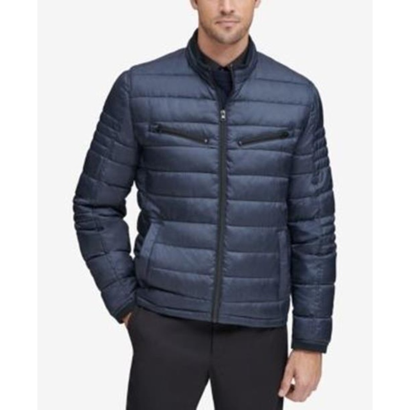 Marc New York Men's Grymes Packable Racer Jacket Large Blue