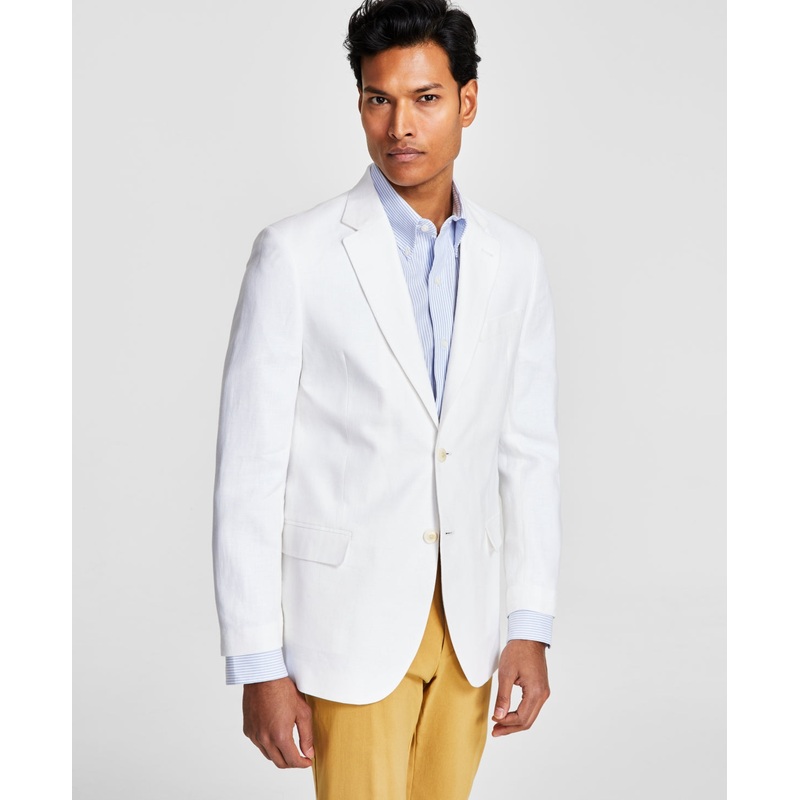 Nautica Mens Modern fit Sport Coat Blazer 38 S White Solid