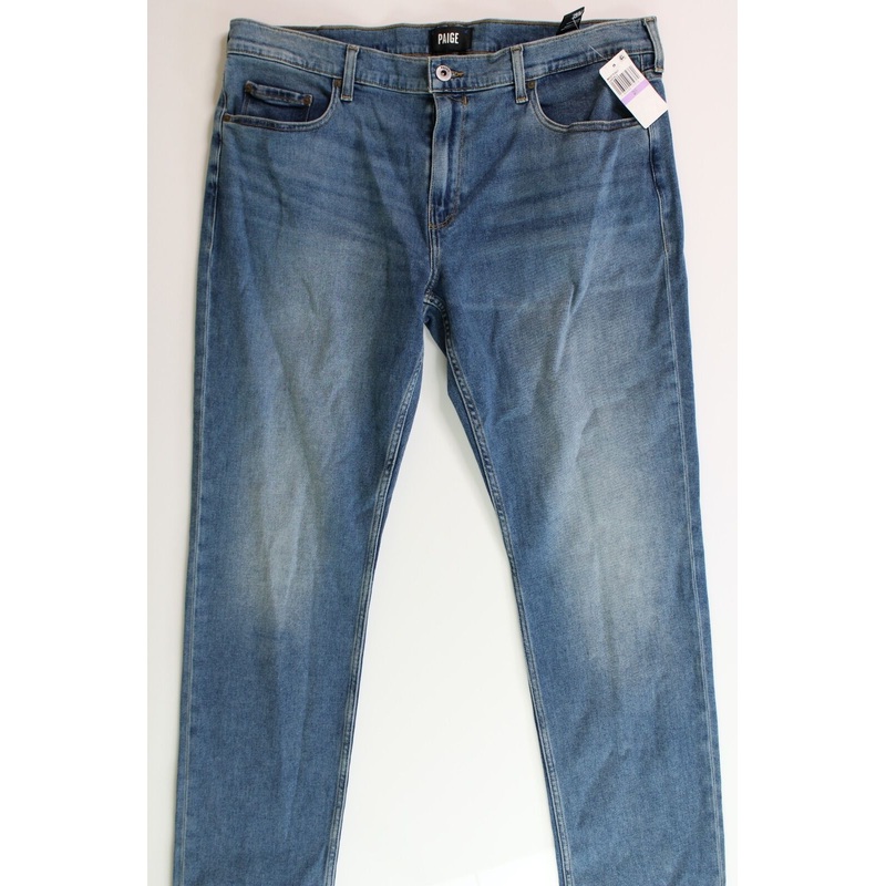PAIGE Mens Lennox Slim Fit Jeans in Garfield Blue Size 38