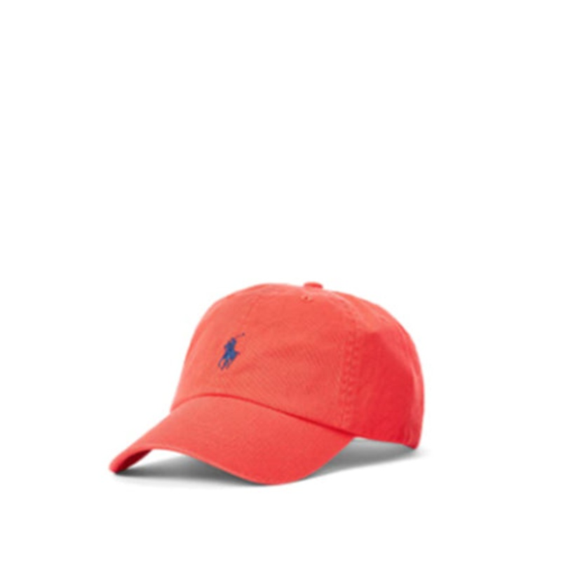 Polo Ralph Lauren Men's Cotton Chino Ball Cap Tomato Red ONE SIZE