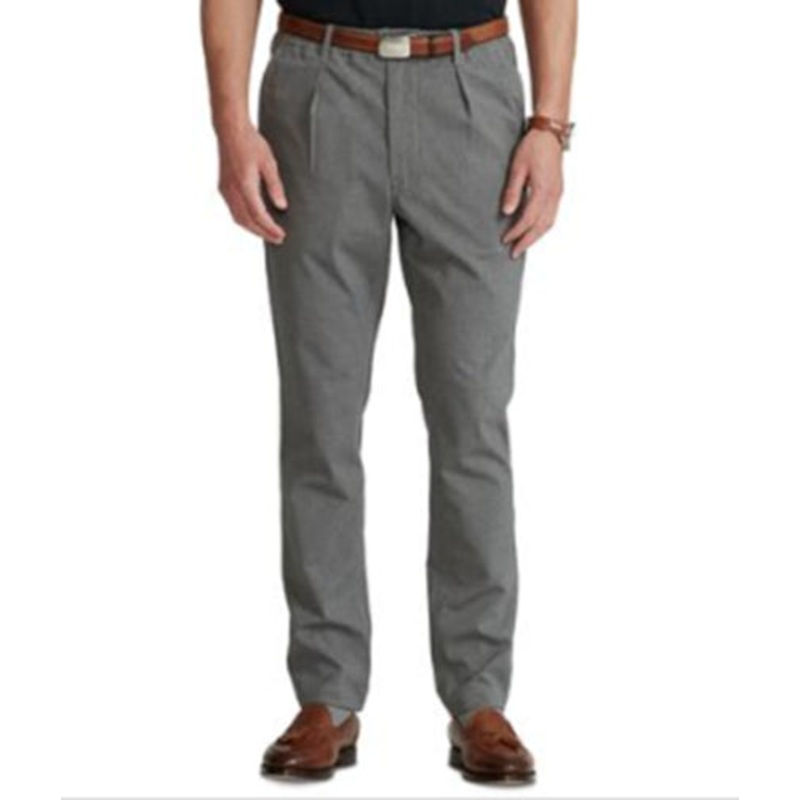 Polo Ralph Lauren Mens Slim Tapered Fit Pants Flannel Heather Gray Medium