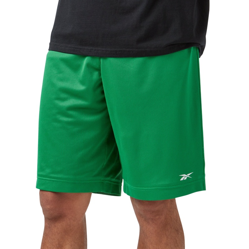 Reebok Men Regular fit Basketball Shorts Medium / 10 Green Solid