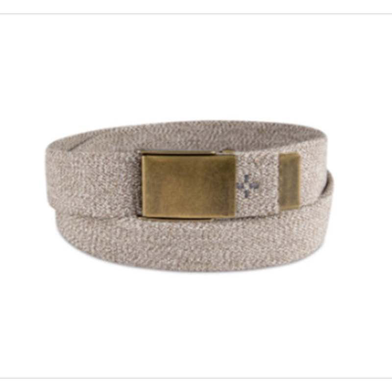 Sun Stone Mens Stretch Webbing Belt Khaki S 30-32