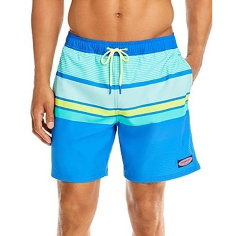 Vineyard Vines Mens 7 Inch Printed Chappy Swim Trunks Blue Size XL