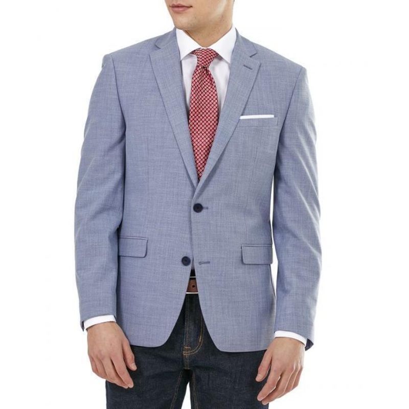Bar III Men's Slim-Fit Solid Blazer Sport Coat 40L Light Blue