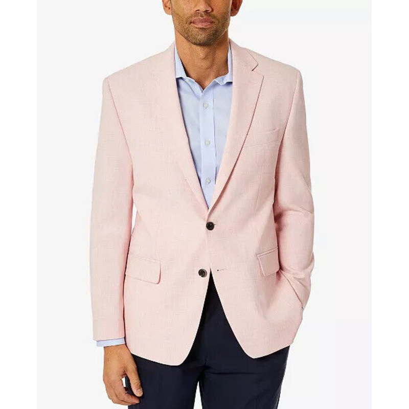 CLUB ROOM Men's Classic-Fit Solid Sport Coat 44R Pink / Two button