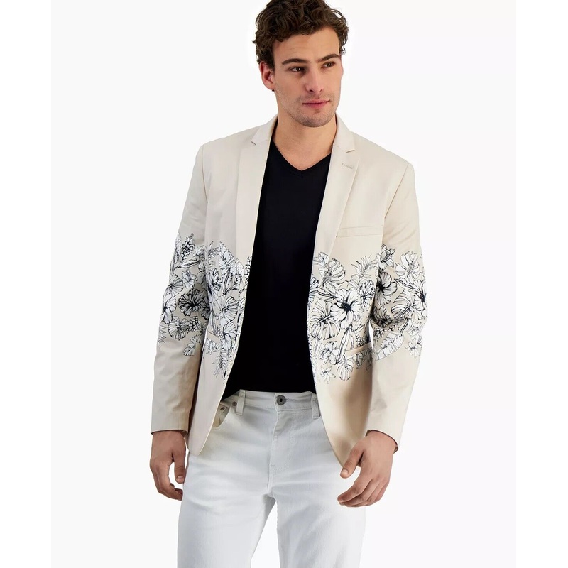 INC International Concepts Mens Blazer Stone Block Small