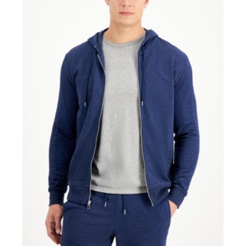 INC International Concepts Mens INC Fortune Full Zip Hoodie Basic Navy XL