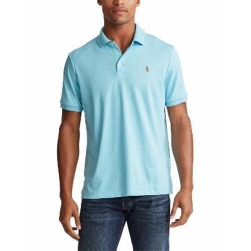 Polo Ralph Lauren Men's Classic Fit Soft Cotton Polo Shirt XXL 2XL Light Teal