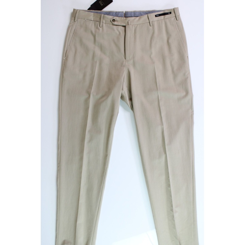 PT Torino PT01 Men Modern Fit Solaro Dress Pants EU 54 US 38 Sand Tan Wool $445