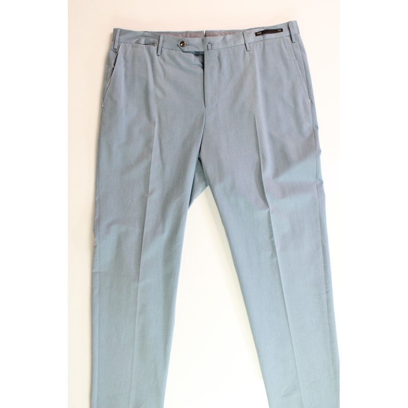 PT Torino PT01 Mens Modern Fit Solaro Dress Pants EU 54 US 38 Blue Wool $445