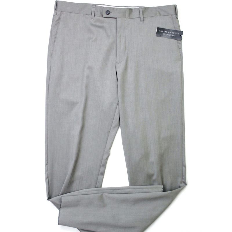 The Men's Store Bloomingdales Classic Fit Wool Dress Pants Size 42 Taupe Italy