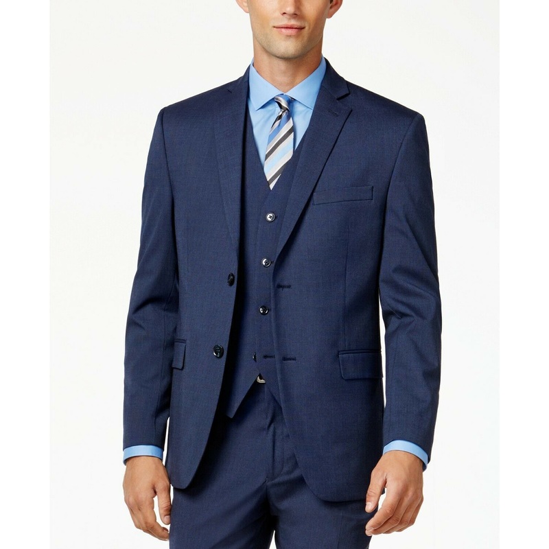 Alfani Men's Stretch Performance Slim-Fit Jacket 38S Blue