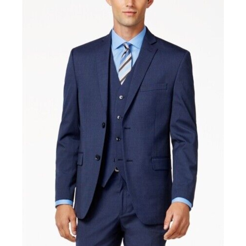 Alfani Men's Stretch Performance Slim-Fit Jacket Sport Coat 44S Blue
