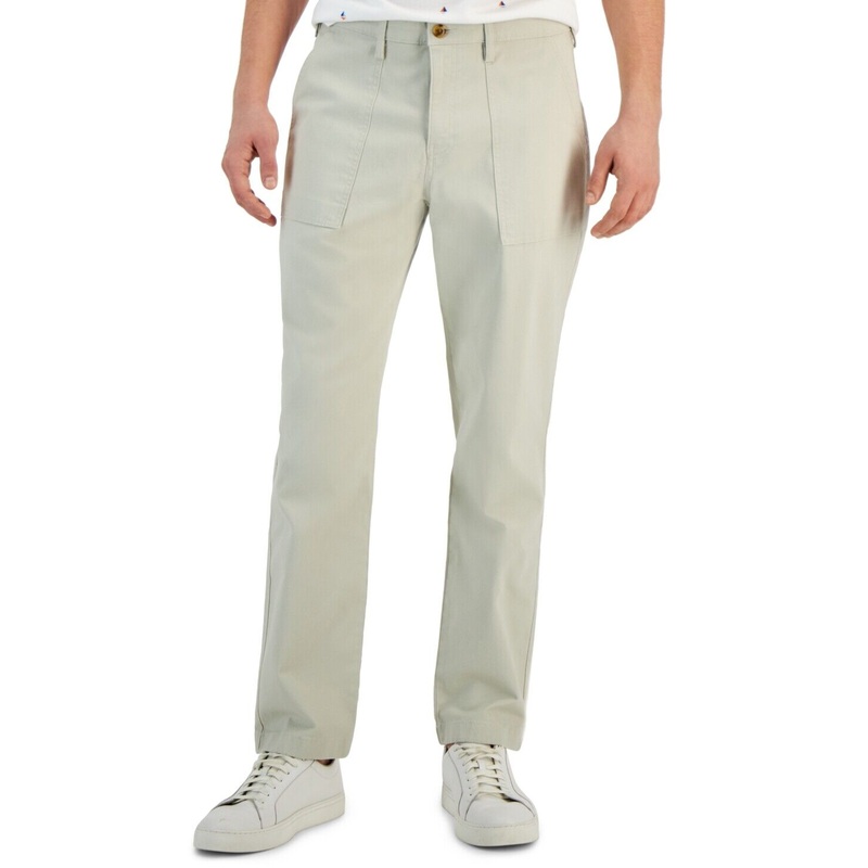Club Room Men's Classic-Fit Solid Chore Pants Stone Wall 40 x 32