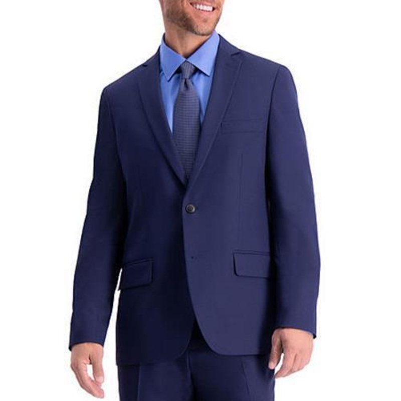 Haggar Active Blue Slim Fit Suit Jacket 46R Midnight Jacket Only