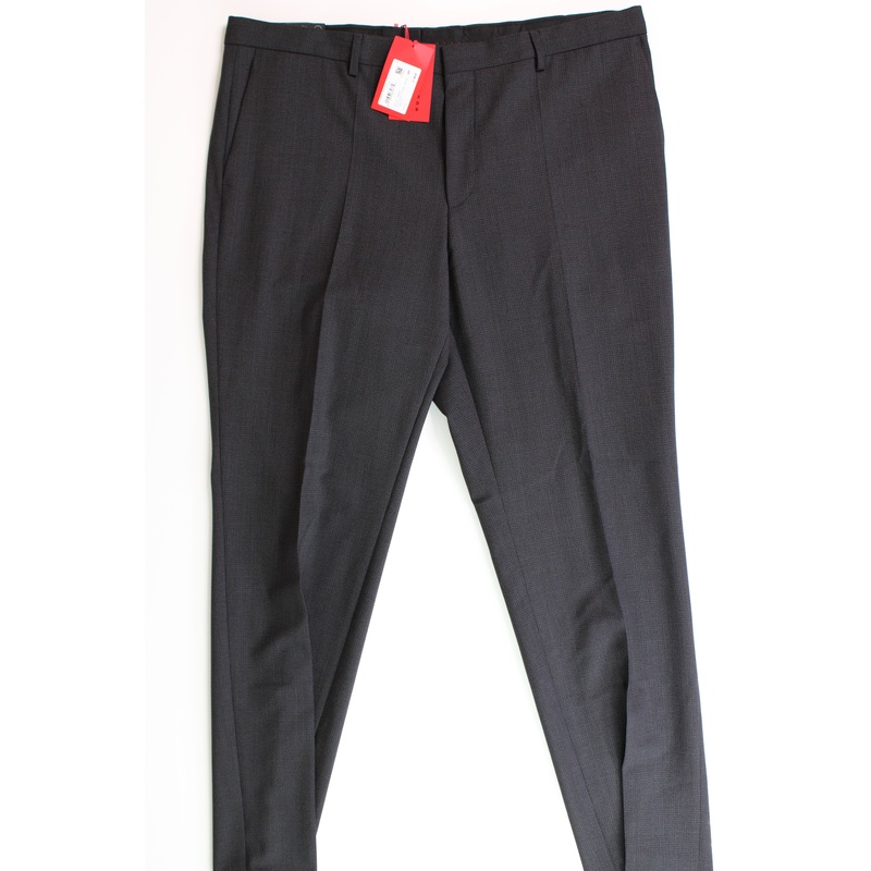 HUGO BOSS Mens Genius Slim FIt Wool Suit Pants Charcoal 38 x 32