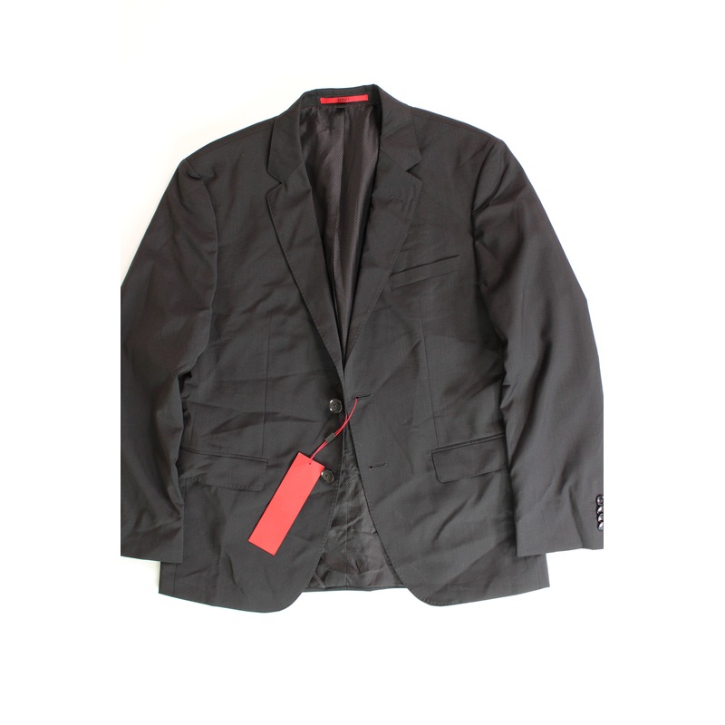 HUGO BOSS Mens Jeffrey Black Regular Fit Suit Jacket 36S Black